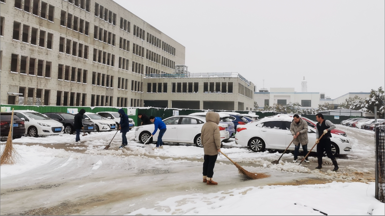 雪绽琼花日 扫雪暖心时丨米兰官方网站开展扫雪除冰活动